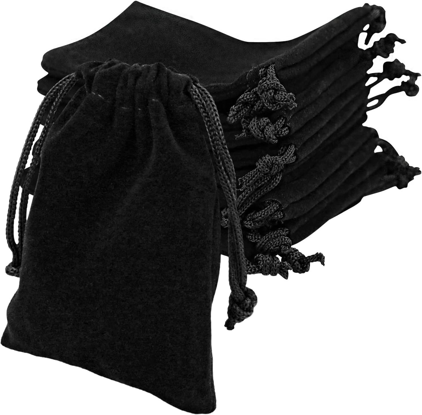 10 Pcs Jewellery Bags Velvet Jewelry Pouches Drawstring Gift Bags 9cm x 7cm