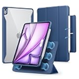 ESR for iPad Air 13 Inch Case (2025/2024) M3/M2 with Pencil Holder, Removable Magnetic Cover, Vertical Stand, Fully Supports Pencil Pro and Pencil(USB-C), Rebound 360 Series, Blue