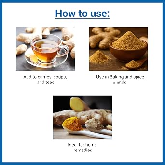 Jalpur Ginger Powder 50g | Ground Dried Ginger Root for Purposes – Cooking, Baking & Teas | Aromatic Spice for Curries, Cookies, Cakes & Marinades | Natural, No Additives | Warming & Flavourful.