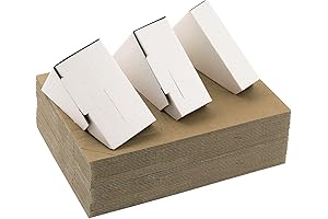 Mat Board Center Boxes for Moving Paintings, 48-Pack Adjustable Picture Frame Cardboard Protectors