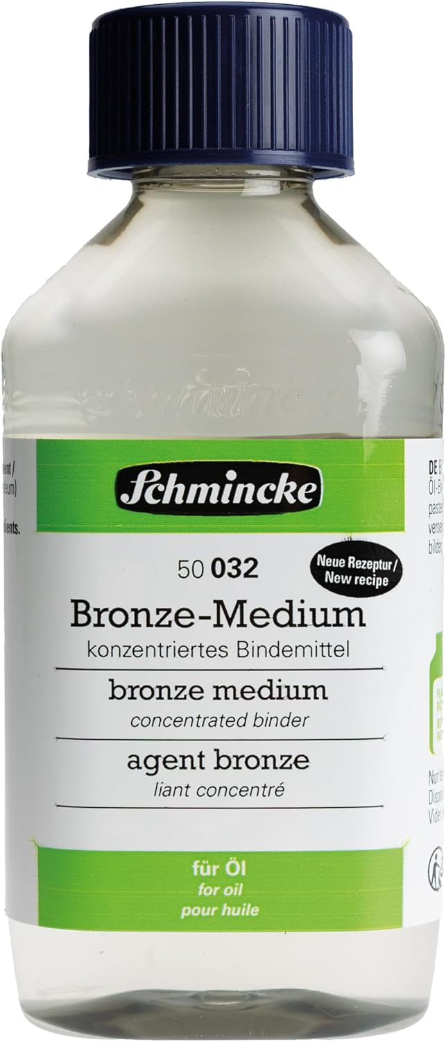 Schmincke - Bronze Medium, 200 ml, 50032026, Ready-to-use Binder for Oil bronzes for Iridescent Metallic Effects on Oil Paintings, as Well as pre-Primed Surfaces