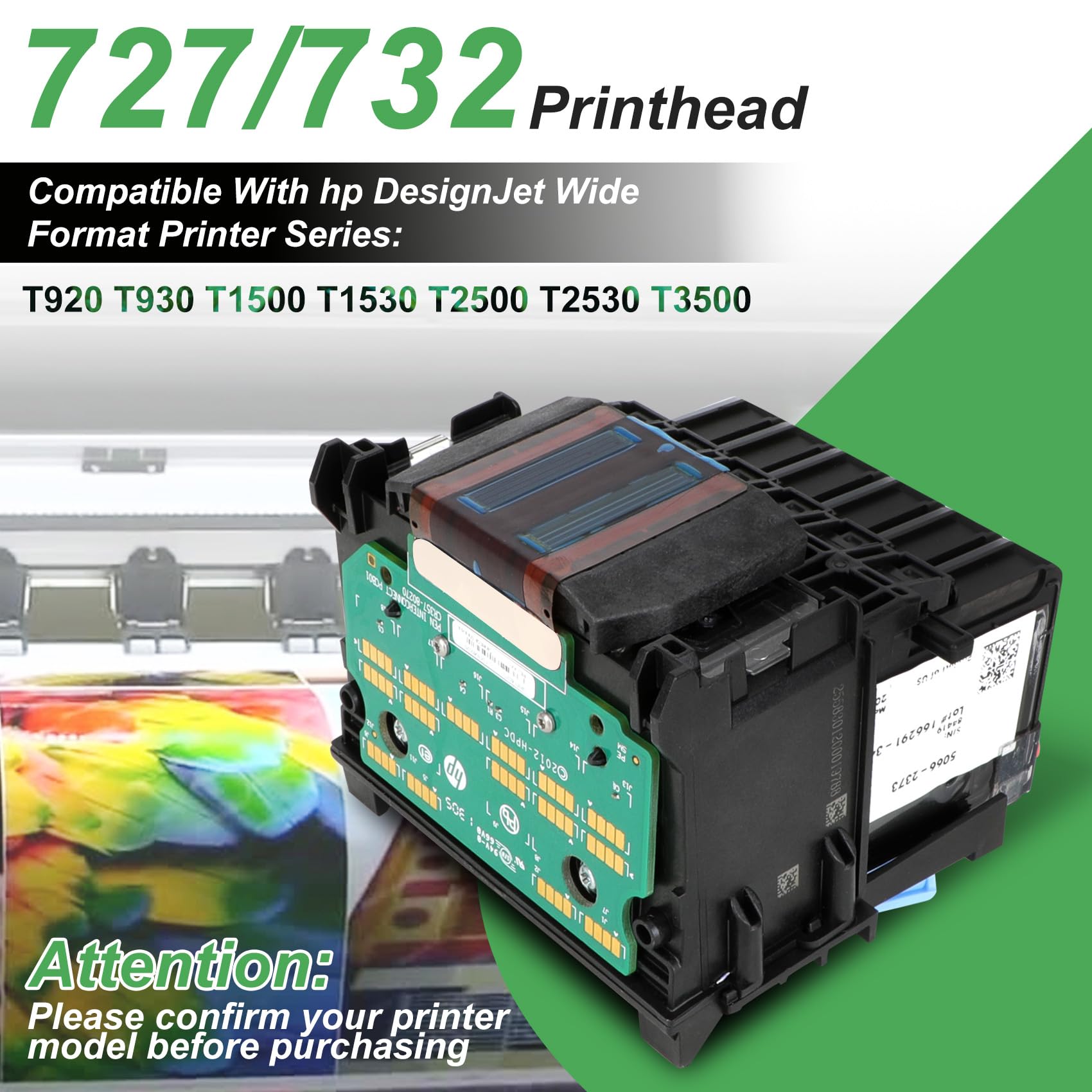 HP DesignJet 727/732 プリントヘッド Cabeça de impressão 727/732 (B3P06A), substituição para cabeça de
