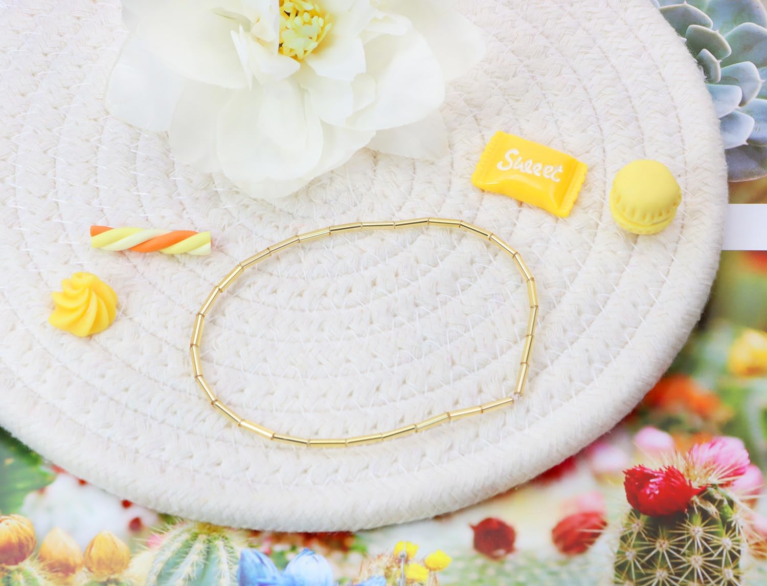 Glass Bugle Beads Penta Angel 1100Pcs /50g Mini Long Tube Seed Beads 2×6mm Small Craft Loose Spacer Beads for Earring Bracelets Necklace Waist Beads Jewelry Making (Gold) - Image 5