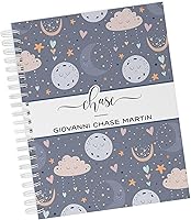 Vista 11 de Baby Memory Book - Hard Cover First Year Album Personalized with Baby’s Name - Boy Baby Journal (Blue Gingham)