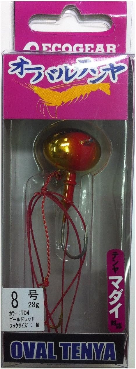 Ecogear 9753 Oval Tenya No. 8, T04, Gold Red