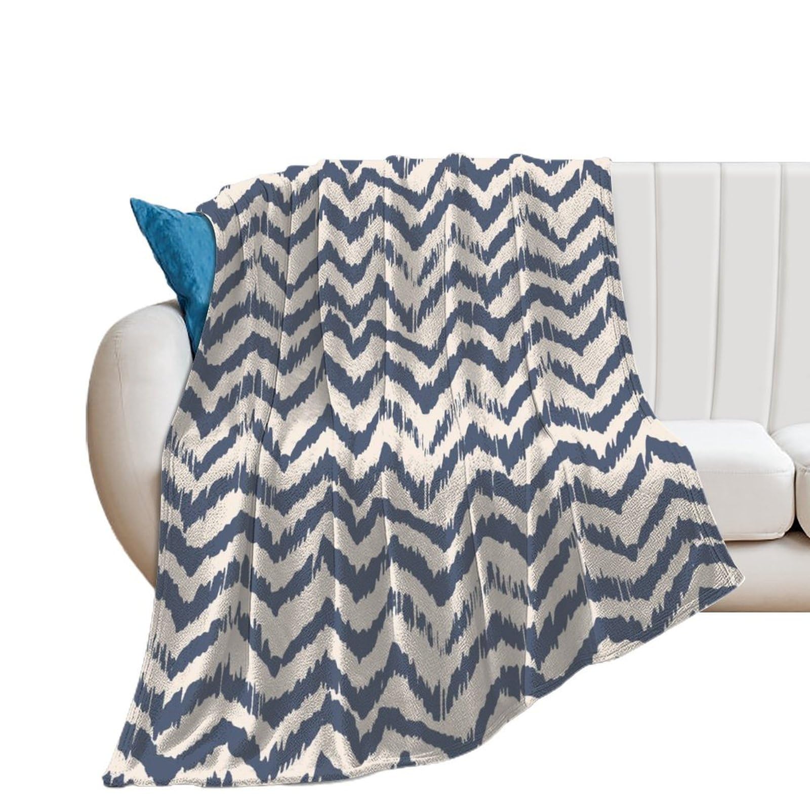 Couverture polaire douce contre le froid flanelle rayures grises
