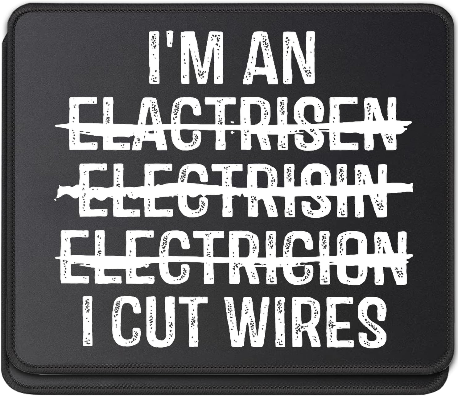 Electrician Mouse Pad I Cut Wires, That's How I Socialize, Power Lineman Gift Idea, Desk Accessories Mousepad, 2 Pack