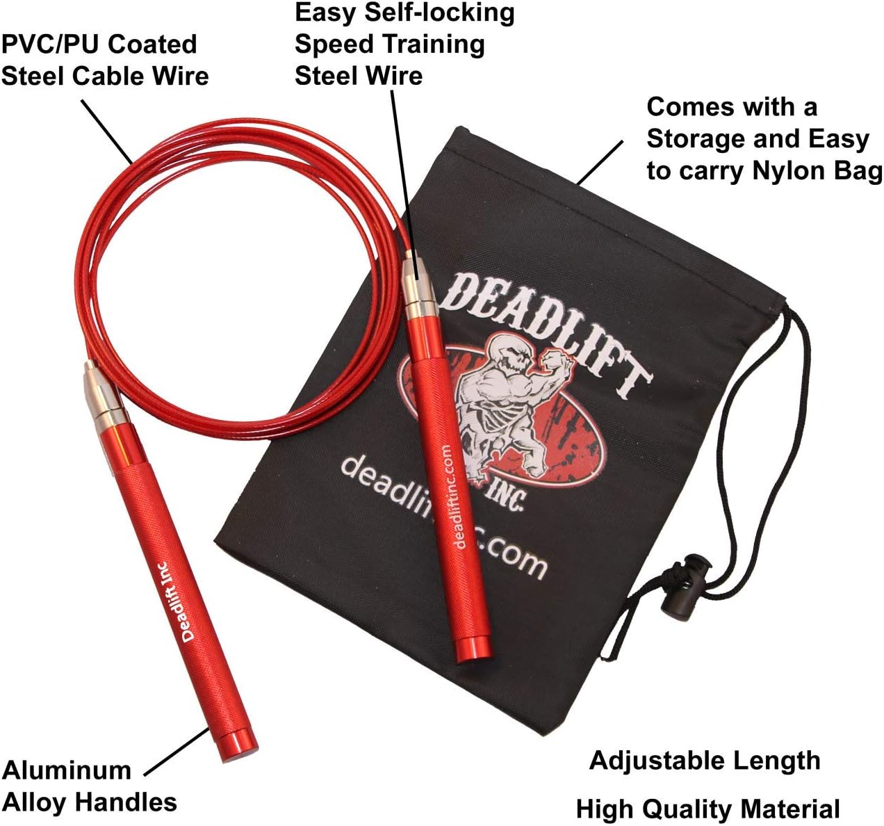Deadlift Inc Jump Rope (Red)