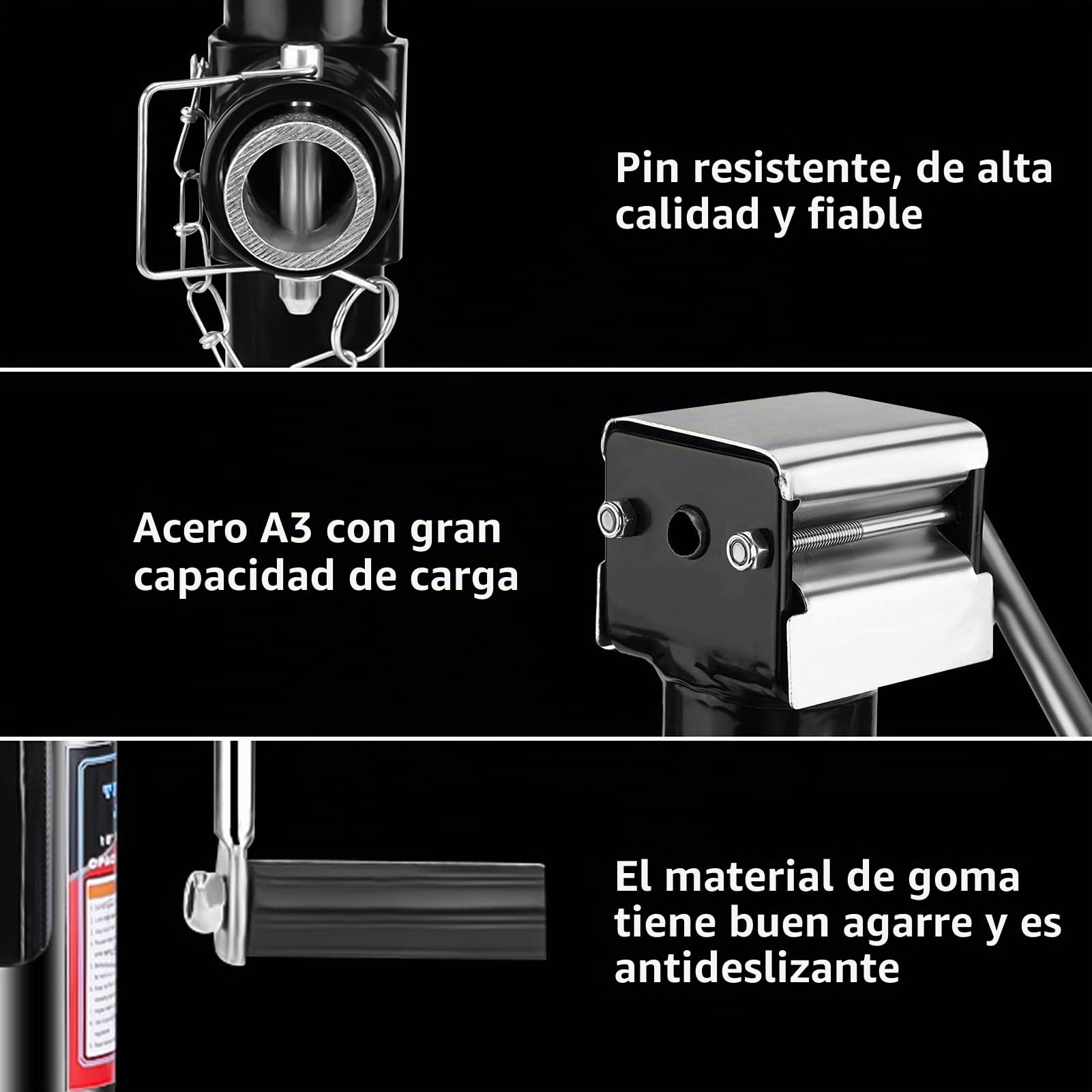 Ejoyous 5X Soportes para Remolque, Gato de Remolque en Acero, Soporte de Remolque Caravana con Abrazadera de Manguera Función Atril de Remolque