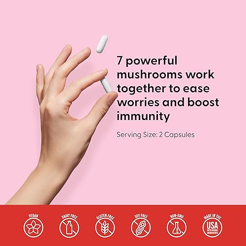 Miniatura 5 de LIVELY VITAMIN CO. Mushroom Magic - Chaga - Cordyceps - Melena de león - Cola de pavo - Reishi - Shiitake - Maitake - Inmune - Energía - Memoria -