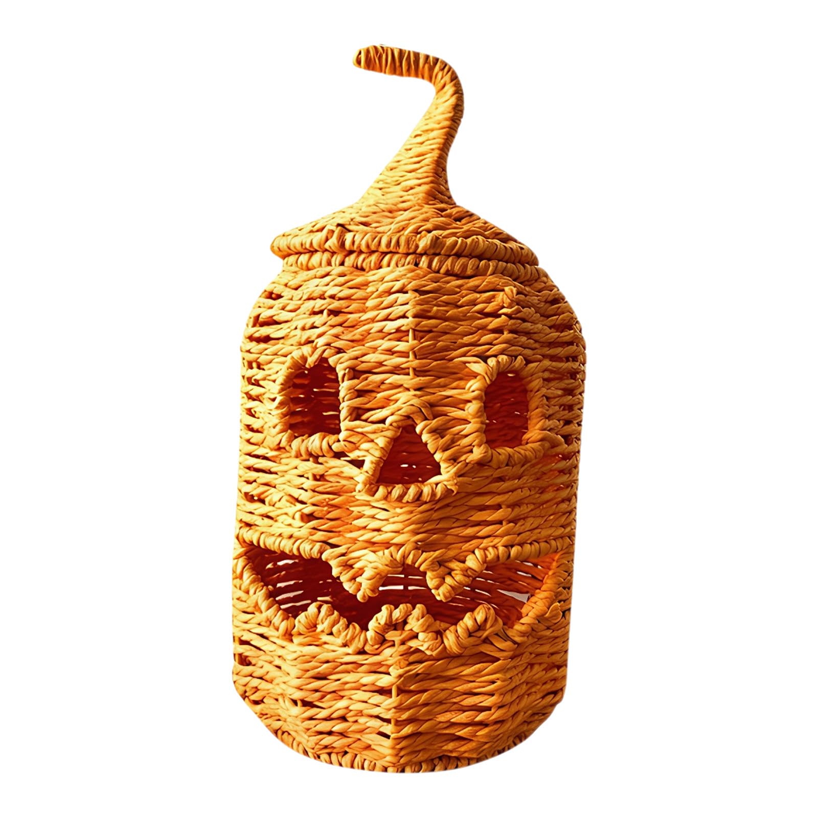 Kexpery Hand Woven Straw Ghost Witch Hat Halloween Figurine Tabletop(D) (D)