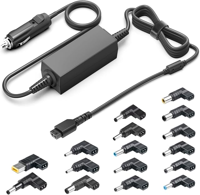 TAIFU 100W Universal Laptop Car Charger for HP Dell Acer Asus MSI Lenovo Nec IBM Thinkpad Toshiba Fujitsu Packard Gateway Samsung Laptop Sony LG TV Monitor JBL Bose Sony Soundbar 12V-24V DC Adapter