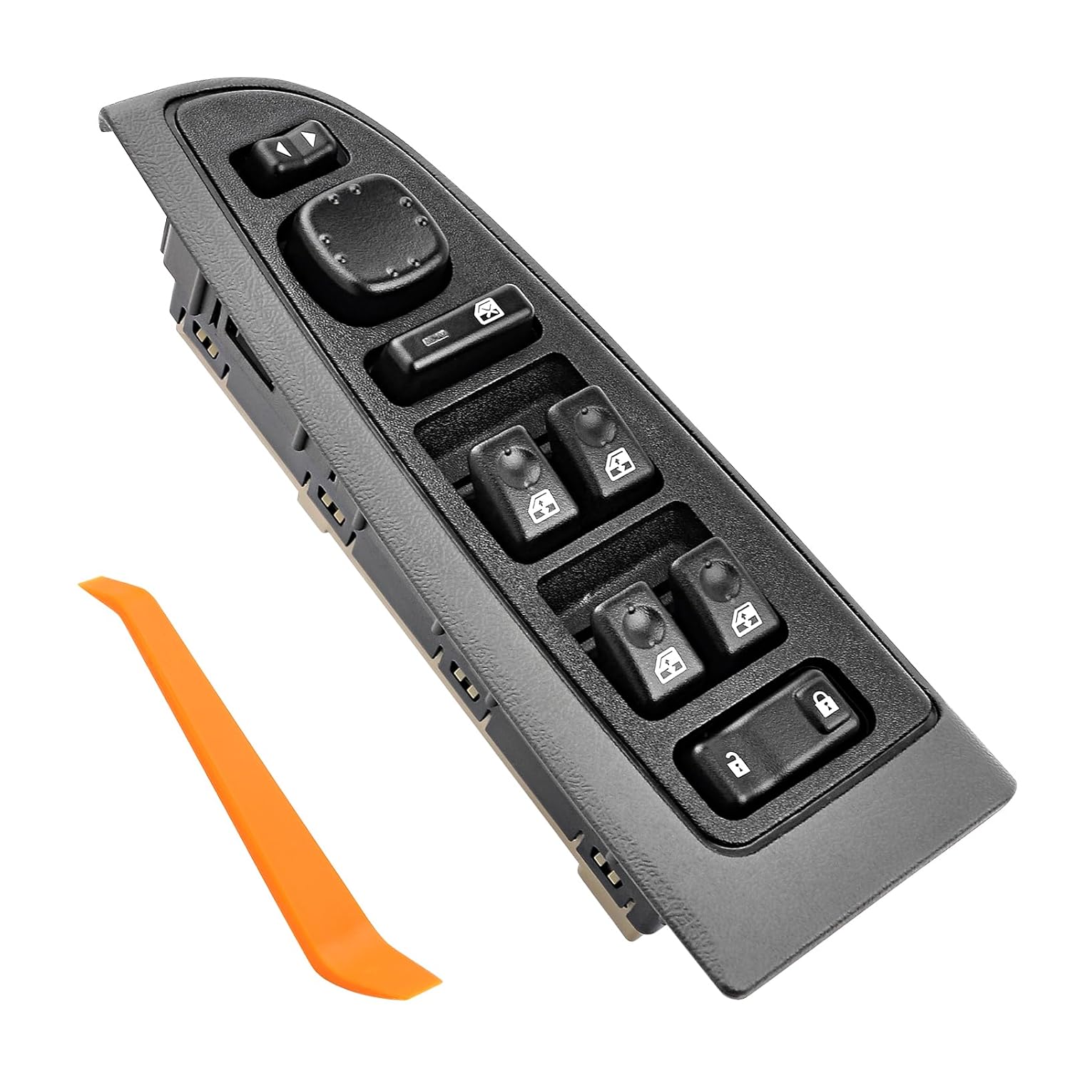 TOP-MAX Power Window Control Switch Compatible with 2003-2007 Chevy Silverado Tahoe, GMC Sierra Yukon Suburban Avalanche Cadillac Escalade Front Driver Side Master Switch Replacement with Bezel