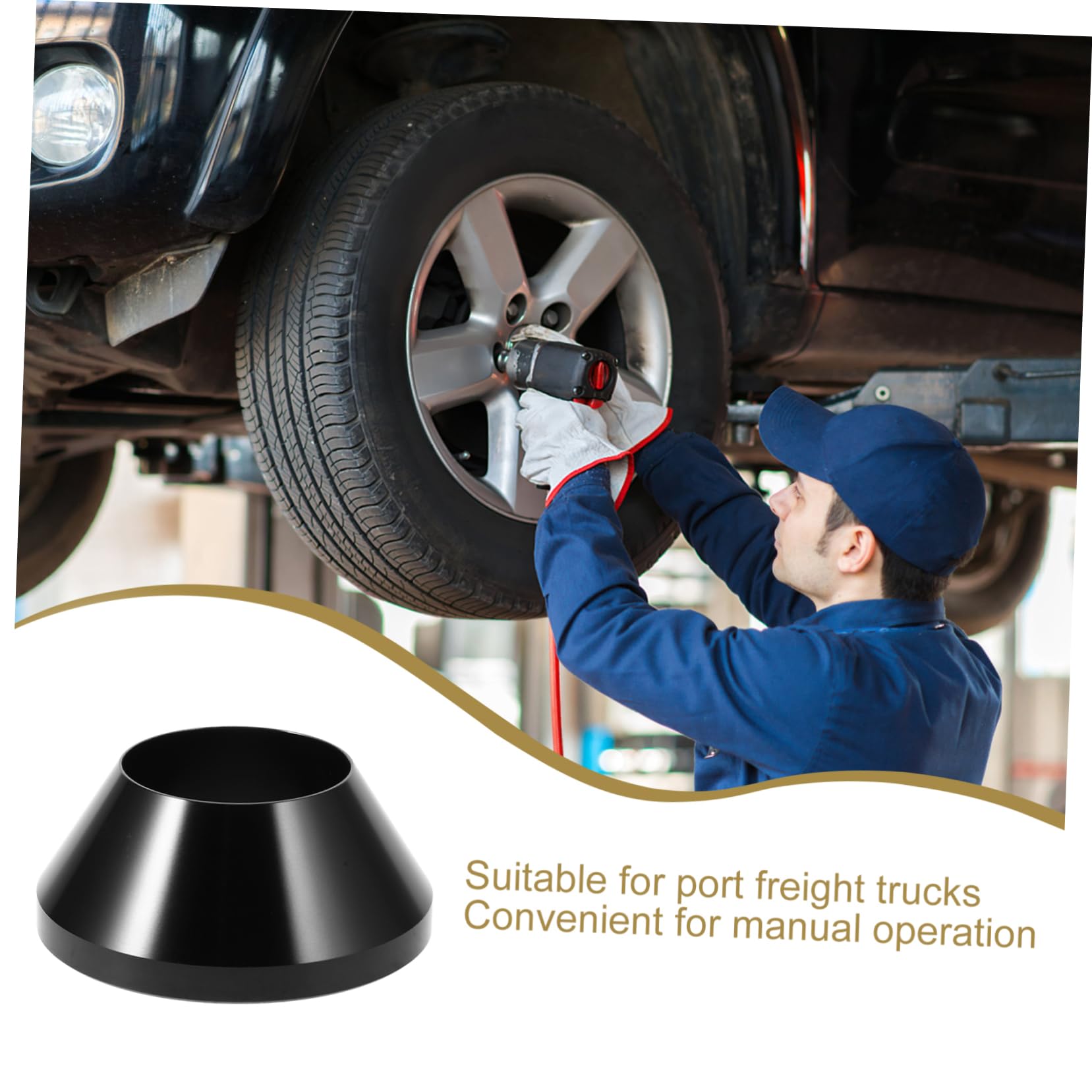Gatuida 3pièces Manuel De Changement De Pneus Avec Cône De Centrage Aluminium Pour Équilibrage Des Roues Outil De Démontage Pour Camions De Fret Portuaire Modèle