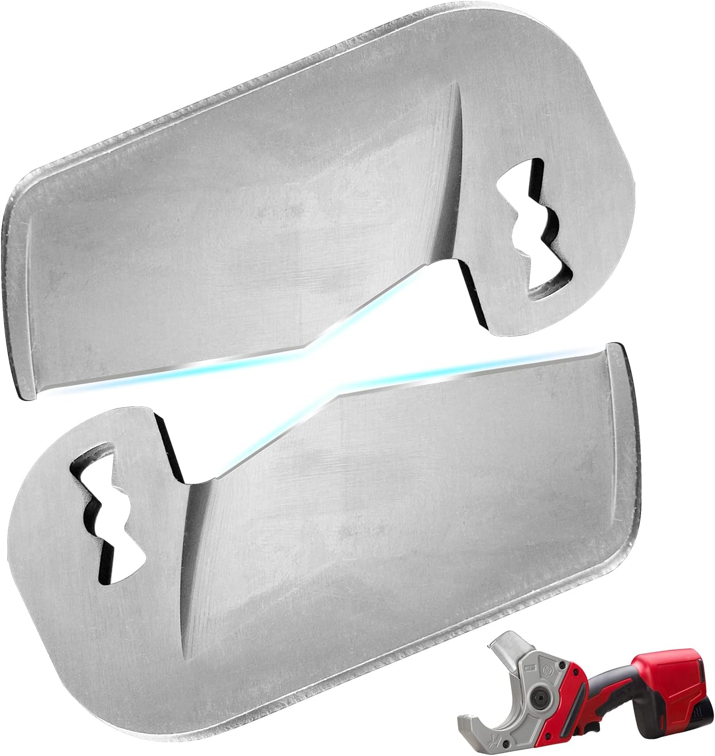 2Pack 48-44-0405 M12 Replacement Shear Blade Compatible with Milwaukee, PVC Plastic Pipe Replaceable Blade for 2470-20, 2470-21 Shear Tool, Cuts PVC, ABS, CPVC, PEX Tubing Rubber Hose