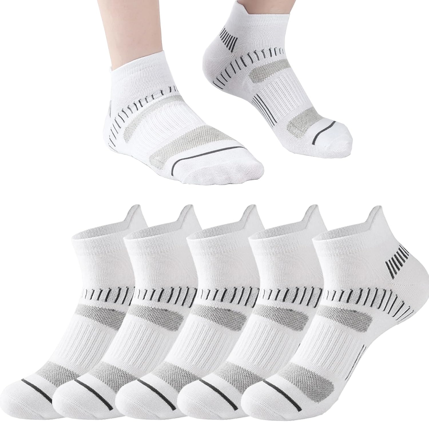 5 Pair - Pure White