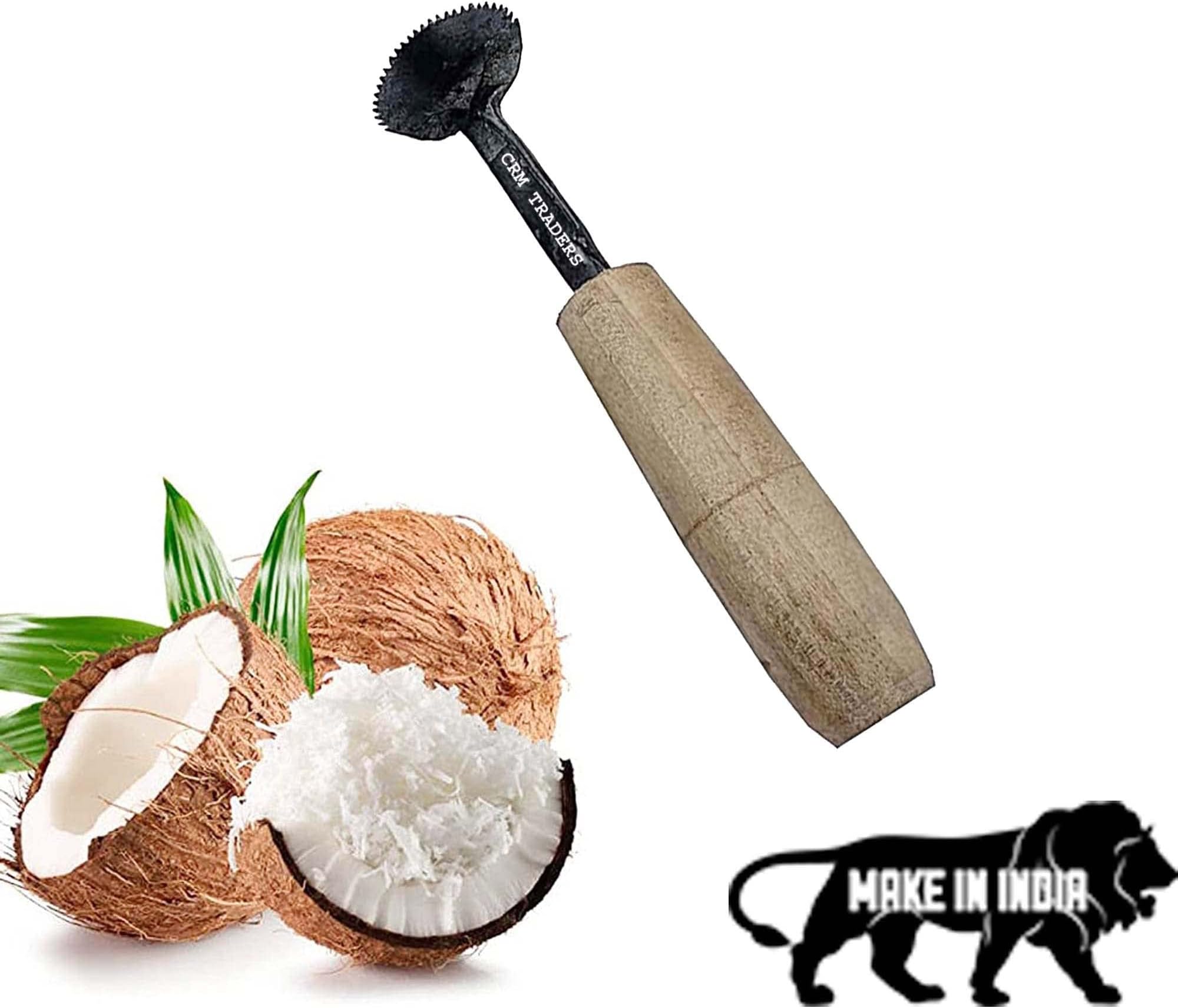 CRM TRADERS® Handmade Coconut Scraper Husk Peeler for Your Kitchen (Hand Scraper)