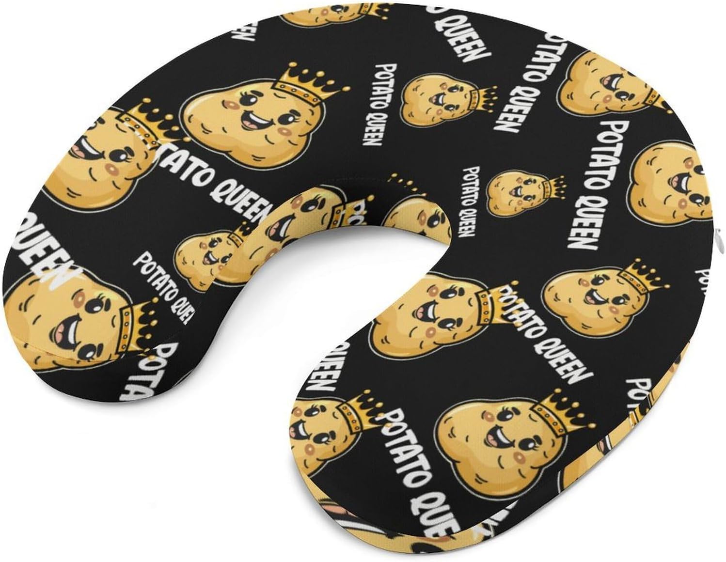 Potato Queen Travel Pillow U Shape Neck Pillow Washable Pillowcase for Sleeping Chair