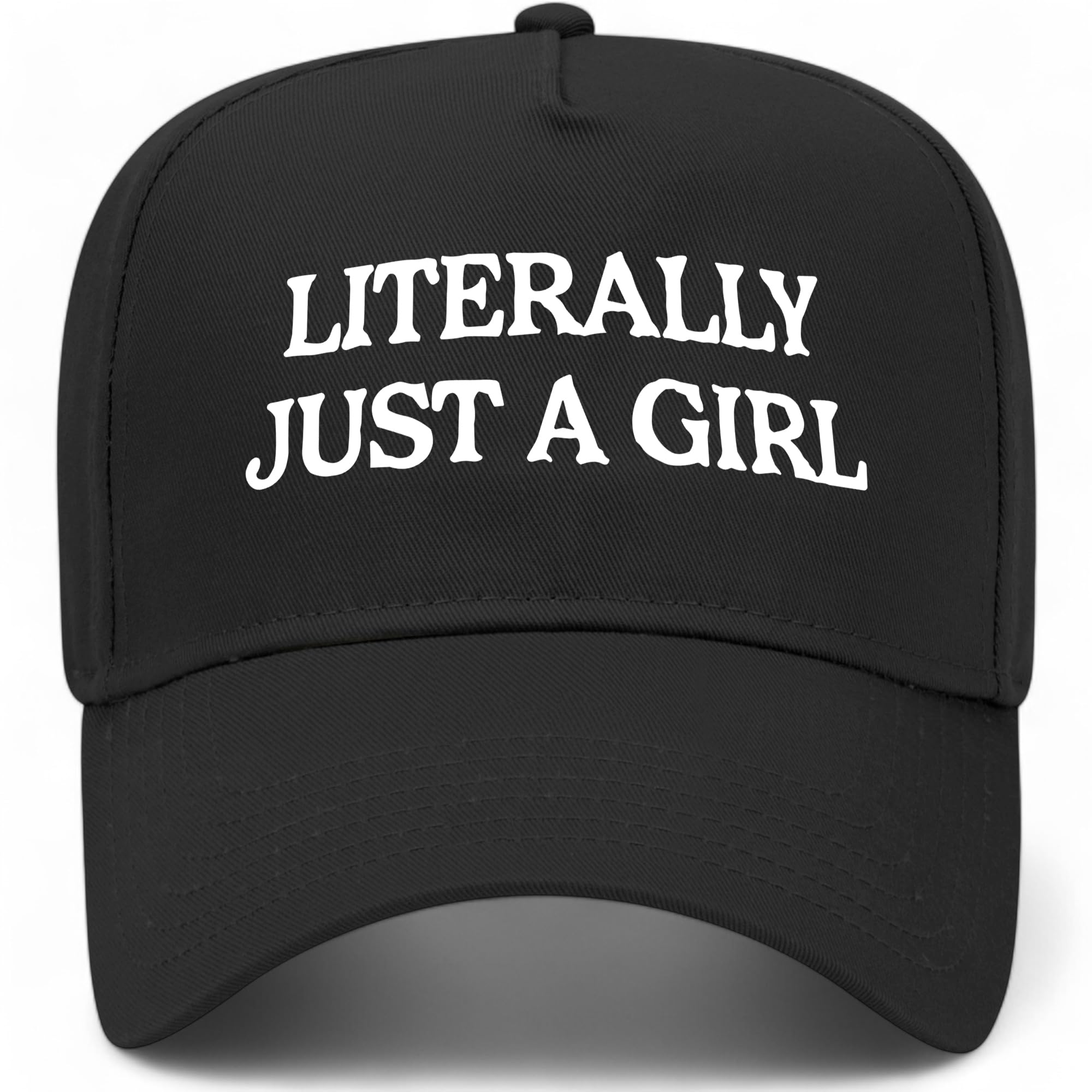 Literally Just A Girl Vintage Trucker Hat | Premium Snapback Baseball Hat for Men & Women