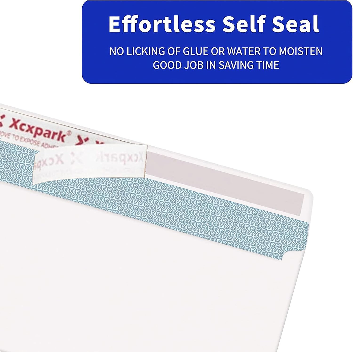 Xxcxpark 250 PCS #10 White Self Seal Kraft 4-1/8 x 9-1/2 inches Security Envelopes, Windowless Invisible Envelopes Super Strong Quick Seal Envelopes Security Tint Pattern Secure