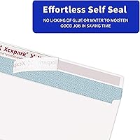 Vista 5 de 120 PCS #10 Sobres de Kraft Blancos Autosellantes de 4-1/8 x 9-1/2 pulgadas de Seguridad, Sobres Invisibles sin Ventana Súper Fuertes de Sellado