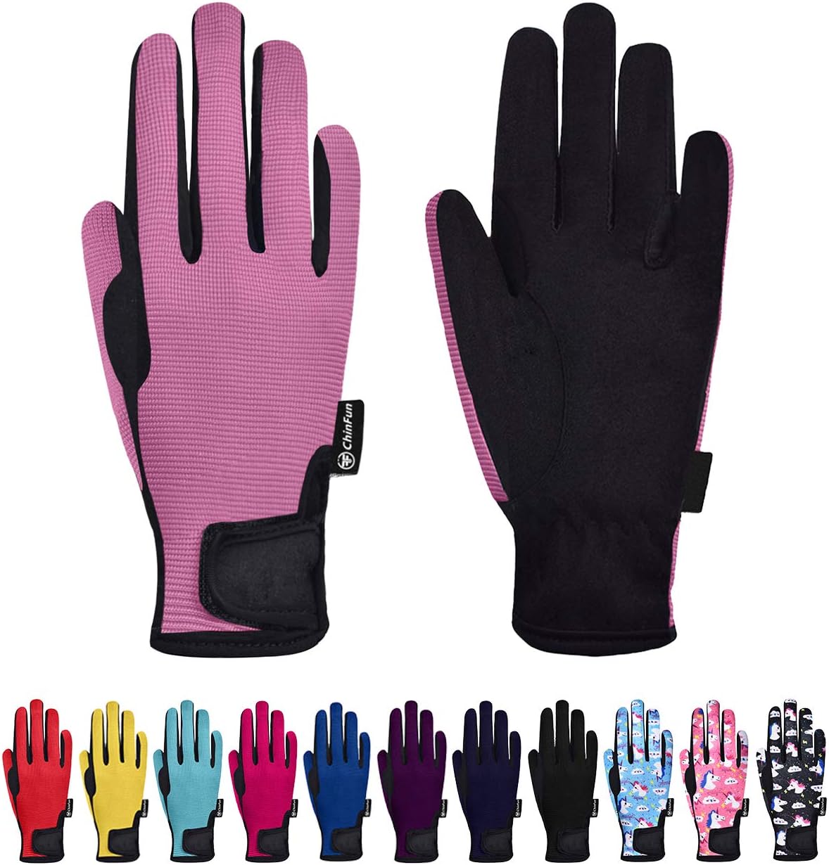 ChinFun Horse Riding Glove Equestrian Gloves Kids for Boys Girls Horseback Riding Gloves Grip for Youth Children Riding Sports Biking Cycling Gardening