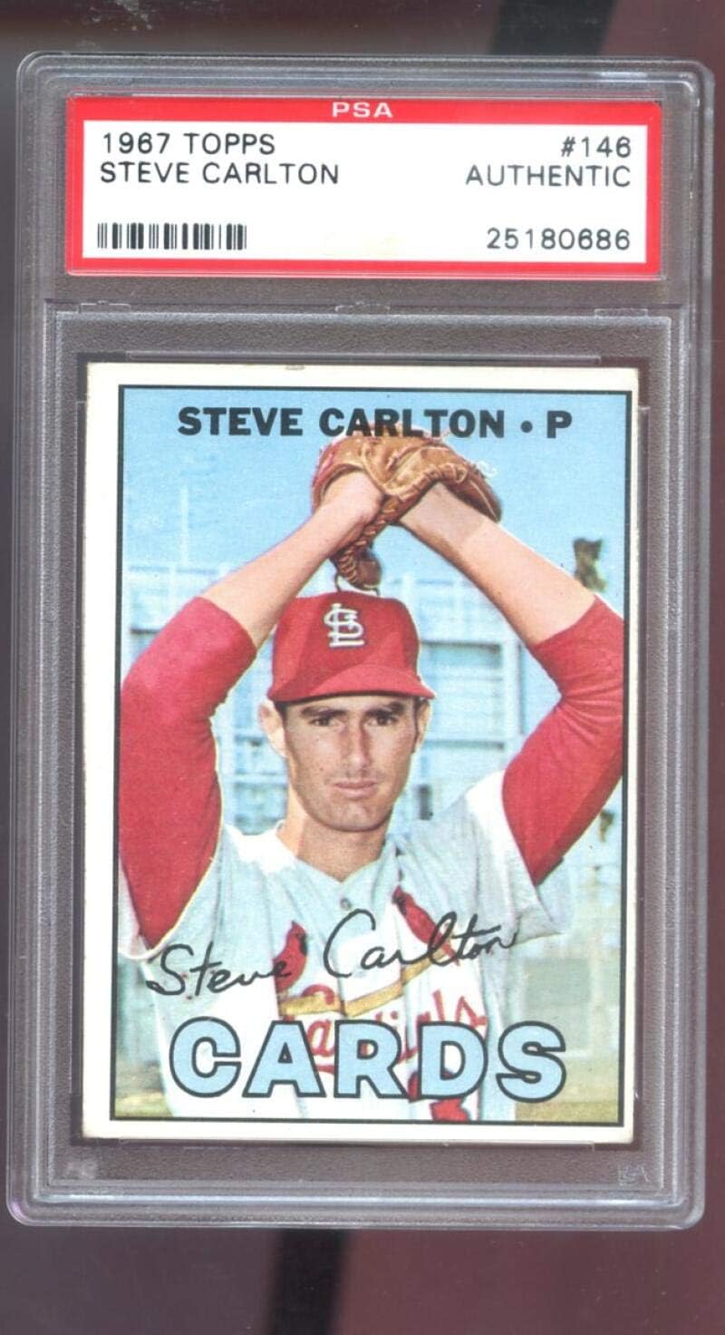 1967 Topps #146 Steve Carlton Cardinals PSA AUTHENTIC Graded Baseball Card