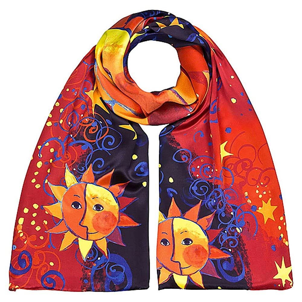 VON LILIENFELD® Foulard Soie Rosina Wachtmeister Dolce Vita Femme Cache-Nez Écharpe Art Chat