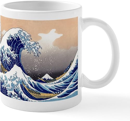 CafePress The Great Wave Off Kanagawa - Taza de café de cerámica, taza de té de 11 onzas