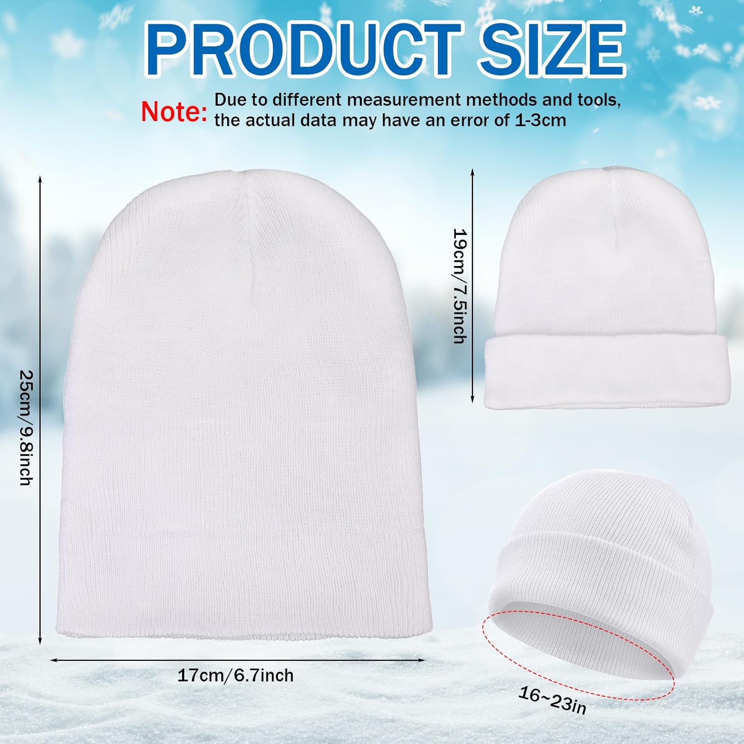 Yahenda 50 Pcs Winter Beanies Bulk for Men Women Homeless People Knitted Hats Bulk Beanie Cuffed Skull Cap - Image 2