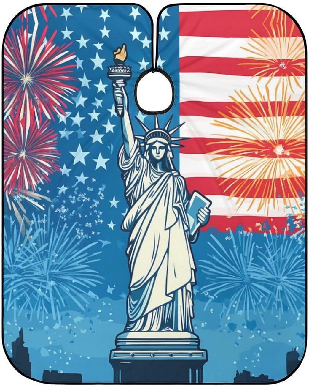Usa Flag New York City Barber Cape Professional Hair Cutting Apron Hairdresser Cape for Men Women
