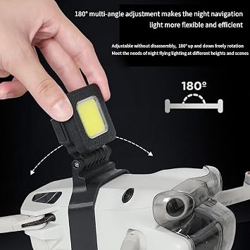 Mini 4 Pro ドローン LED ナイトライト、ナビゲーションサーチライト ナイトフライトライト ヘッドライト DJI Mini 4 Proドローンアクセサリー用 ナイトフィルライト マウントブラケットホルダー付き