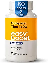 Colágeno Tipo 2 40mg + D3 2000ui Easy Boost 60 Capsulas