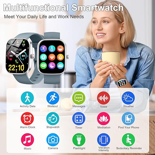 Miniatura 6 de Smart Watch(AnswerMake Calls), 1.91" Smartwatches for Men Women, Fitness Tracker with 110+ Sport Modes, IP68 Waterproof, Heart RateSleepSpo2
