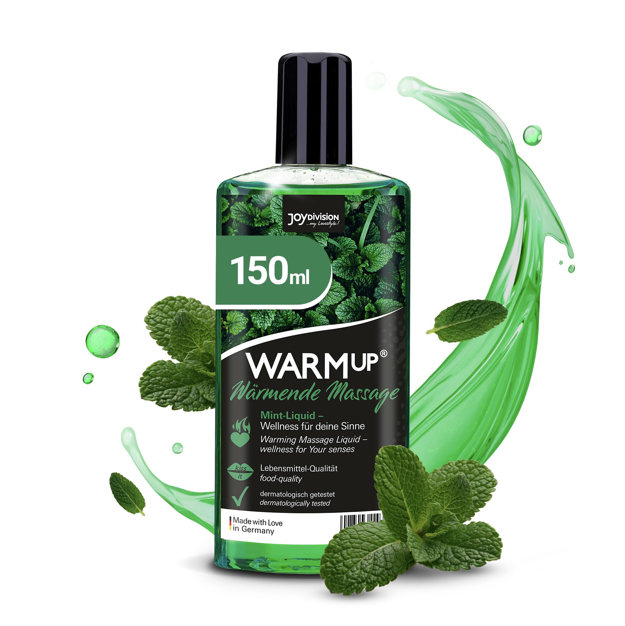 JOYDIVISION Warmup 150 ml Massage Liquid with Mint Scent & Taste | Warming Effect | Like Massageoil