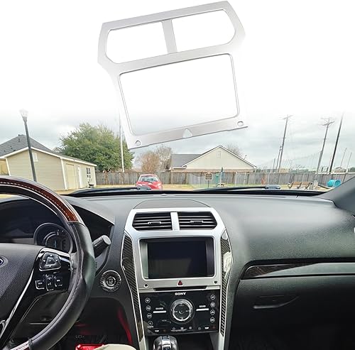 Miniatura 3 de L2R para Ford Explorer 2011 2012 2013 2014 2015 Accesorios interior del coche Dashboard consola navegación cubierta marco marco ABS mate 1 unid