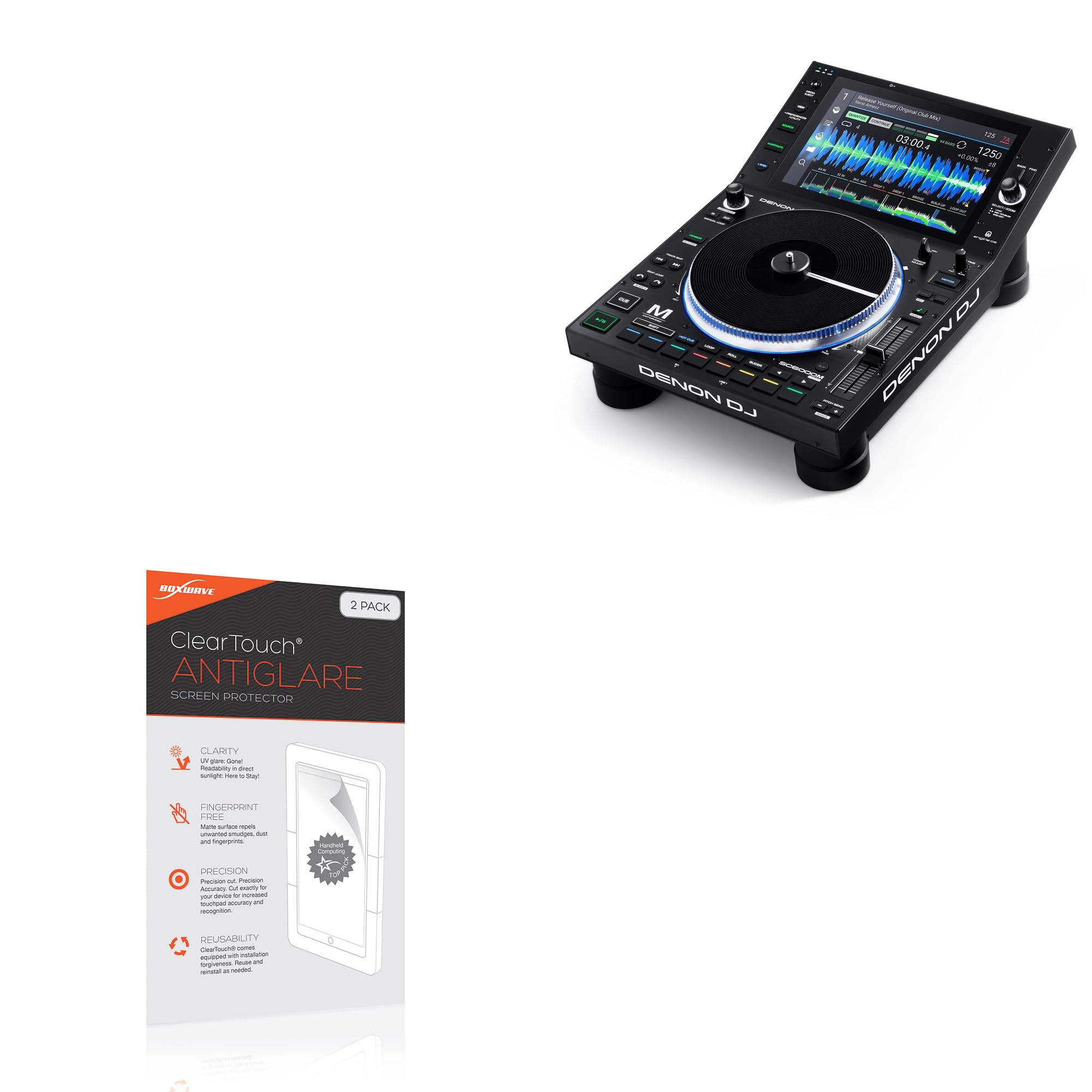 BoxWave Screen Protector Compatible with Denon DJ SC6000M - ClearTouch Anti-Glare (2-Pack), Anti-Fingerprint Matte Film Skin