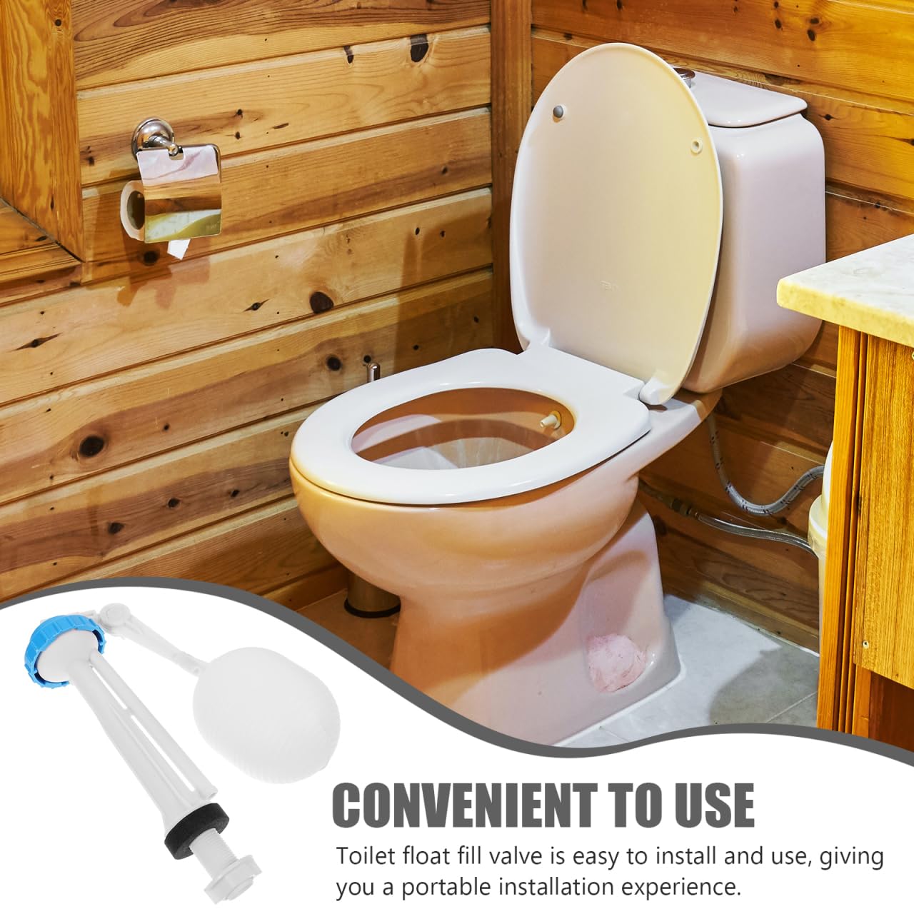 HOMSFOU Toilet Fill Valve Replacement Kit 2Pcs Universal Float Valve for Toilet Tank Repair and Flush Control Compatible with Old Style Toilets - Image 3
