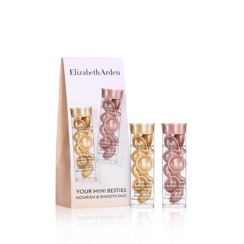 Elizabeth Arden Sérum facial em cápsulas com ceramidas, retinol e HPR, pacote com 14 cápsulas