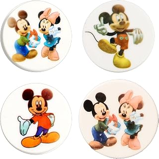 Pictured Design Carrom Tournament Striker (Set of 4 Striker) Random Color