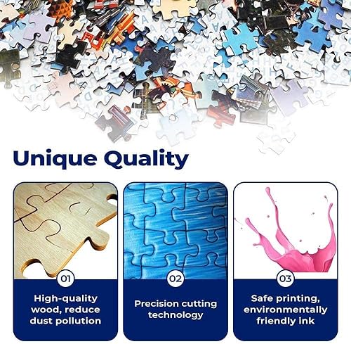 Miniatura 8 de najiaxiaowu Rompecabezas de madera de 1000 piezas para adultos, rompecabezas afroamericanos para hombres y mujeres, rompecabezas de baile artístico,