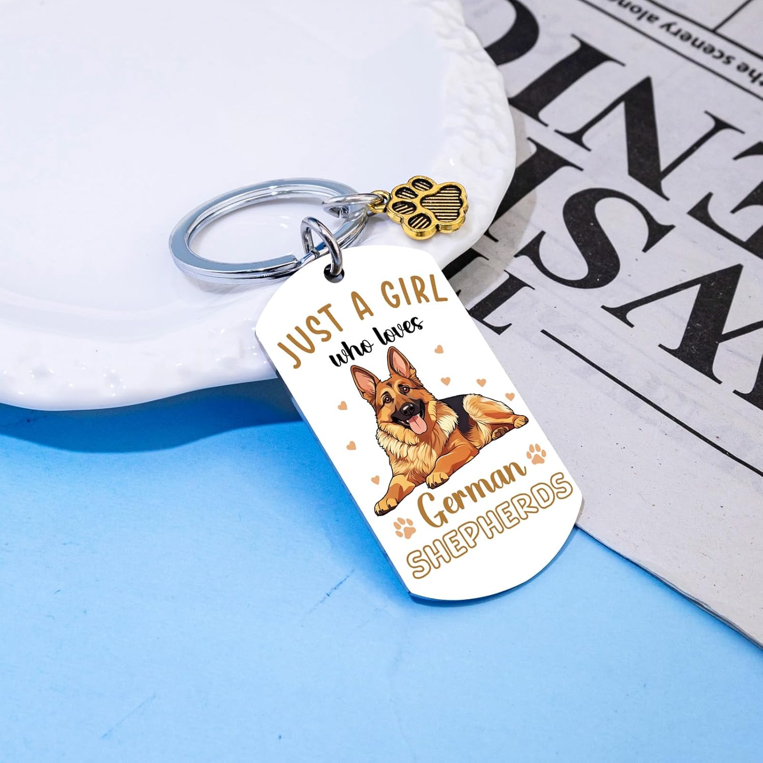 German Shepherd Gifts German Shepherd Accessories Dog Keychain Dog Mom Gifts for Dogs Lovers Owners Birthday Mothers Day Gift for Women - Image 3