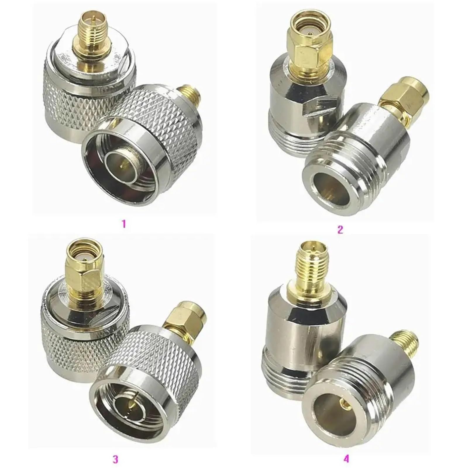 1 adaptateur coaxial RP-SMA RP SMA vers N fiches mâles et jack femelle (N F vers RPSMA F)