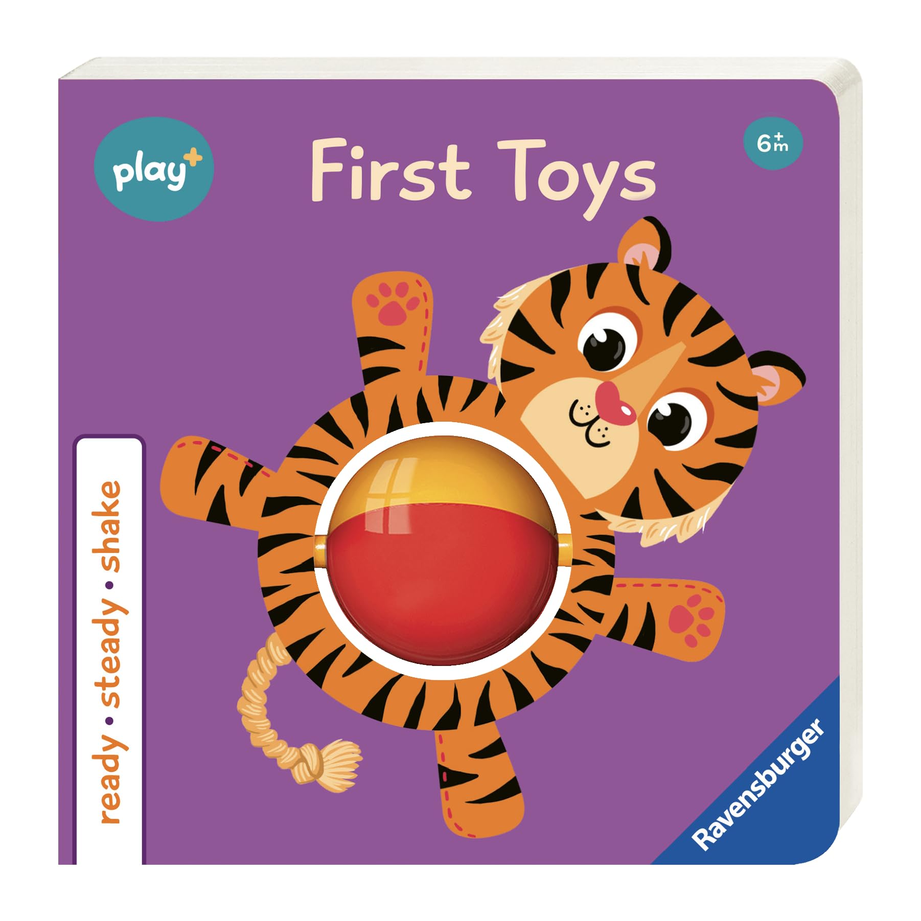 Ravensburger Play+ Ready, Steady, Shake: First Toys - Infant and Baby Sensory Book - Toddler Activity and Educational Gifts - 6 Months+