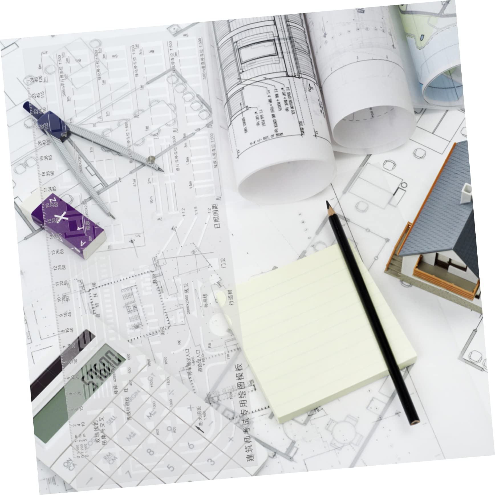 SHINEOFI 4pezzi Righello Plastica Per Disegno Geometrico Stencil Architettonico Strumento Di Progettazione Con Forme Varie Trasparente e Resistente Per Esami e Lavori Creativi