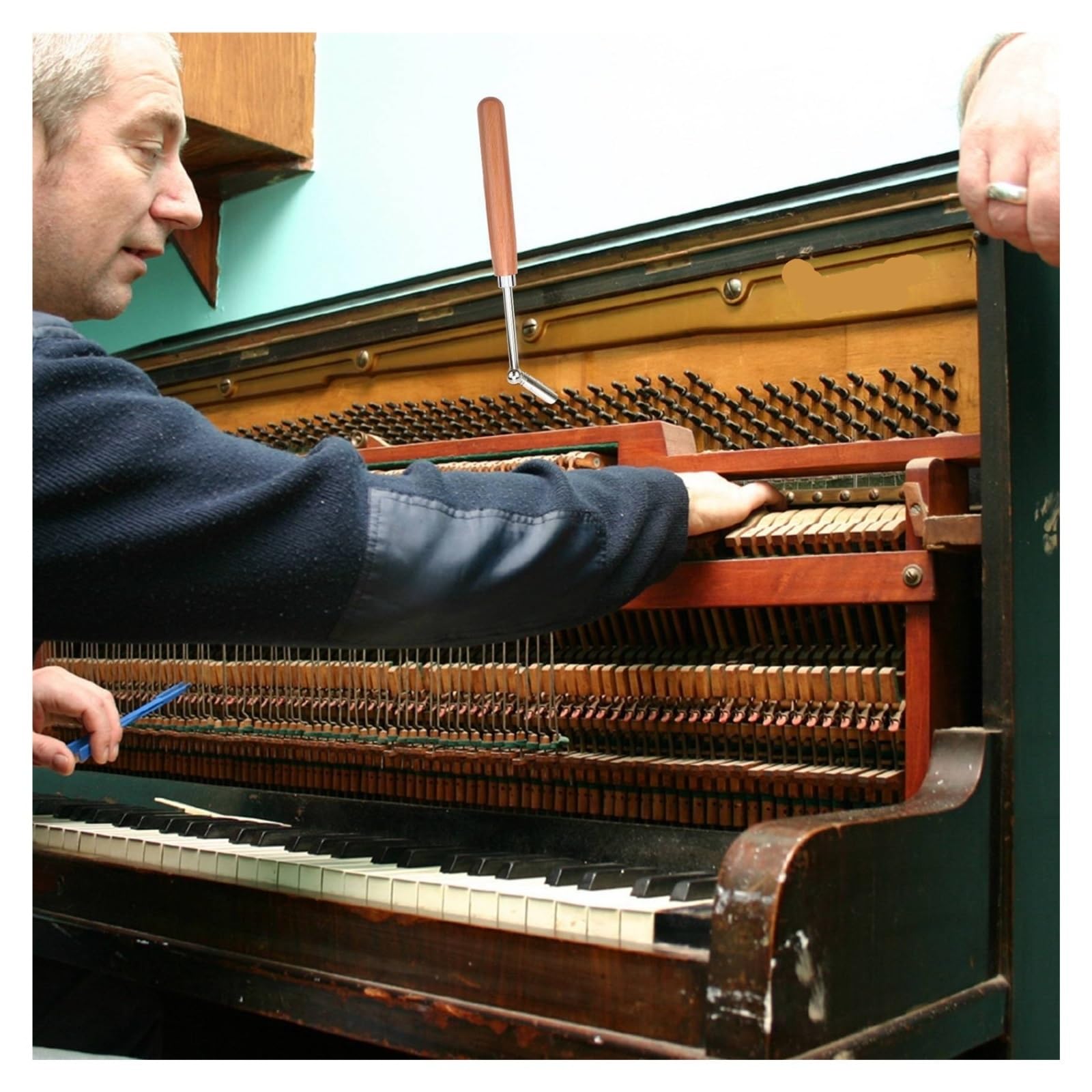 Piano Tuning Kit Kit d'outils et étui for accordeur de Piano, for levier réglage, marteau muet, bricolage