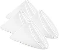 Utopia Home 24 Pack White Cloth Napkins 17x17 Inches - 100% Polyester Hemmed Edges, Washable Reusable for Parties Weddings Dinners