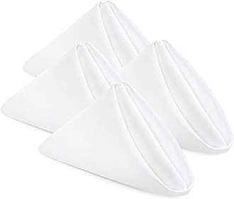 Utopia Home Restaurant Cloth Napkins 17 x 17 Inch - White - (Pack of 24)