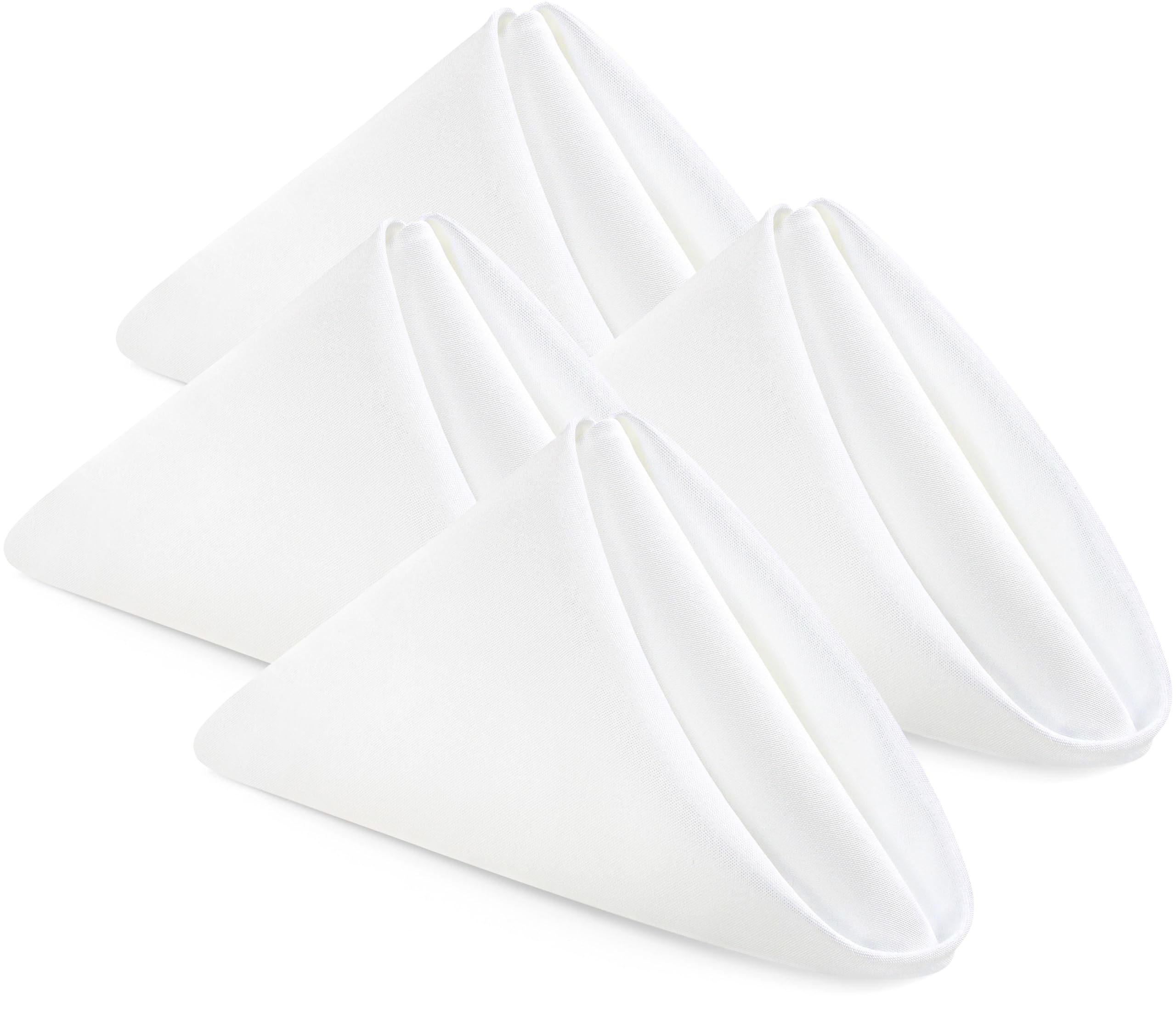 Utopia Home [24 Pack, White] Cloth Napkins 20x20 Inches, 100% Polyester Dinner Napkins with Hemmed Edges, Washable Napkins Ideal for Parties, Weddings and Dinners