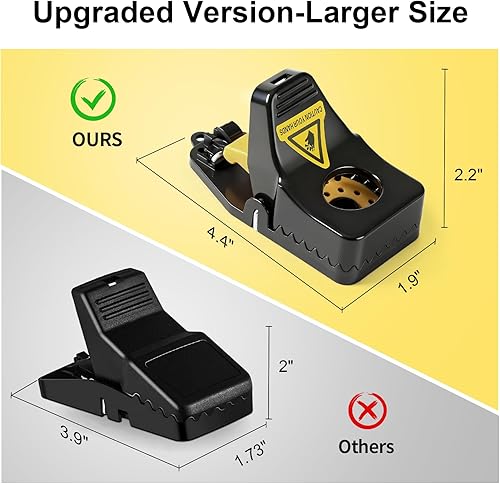 Miniatura 2 de Paquete de 6 trampas para ratones, trampa pequeña para ratones de interior para el hogar, trampas para ratones de alta sensibilidad, trampa para